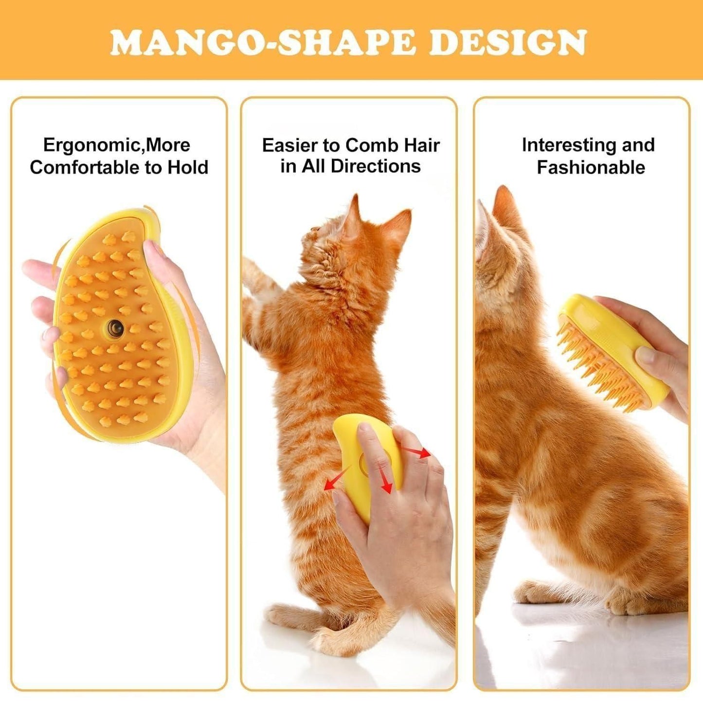 3 In 1 Steaming Pet Hair Brush