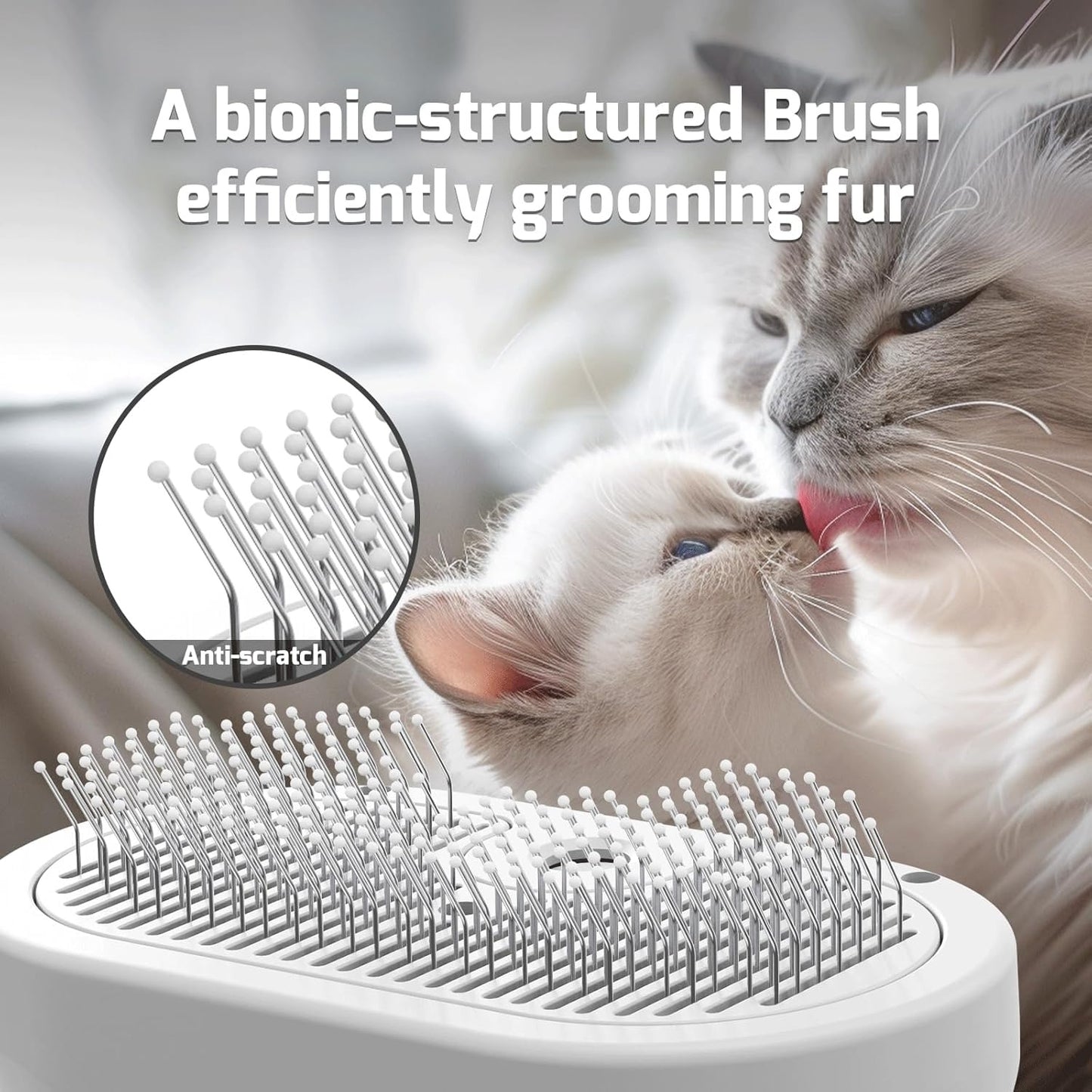 2-in-1 Steam & Groom Brush for Pets